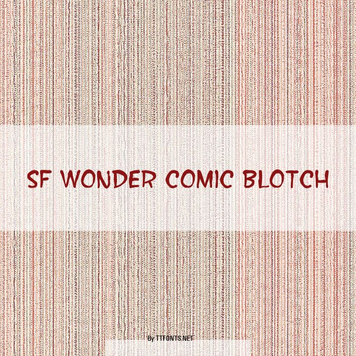 SF Wonder Comic Blotch example